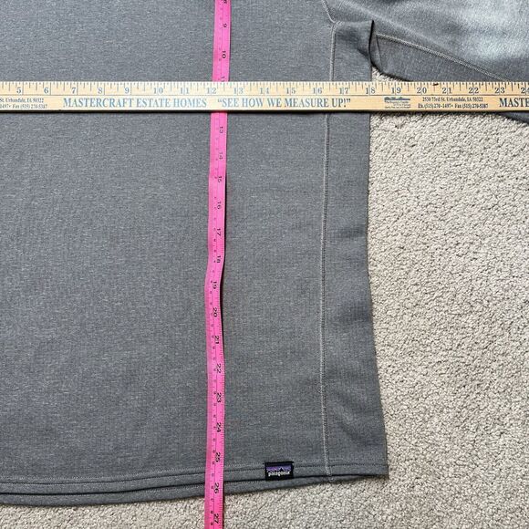 Patagonia Capilene Baselayer Shirt Men Small Long Sleeve Gray Midweight Pullover - Picture 7 of 7